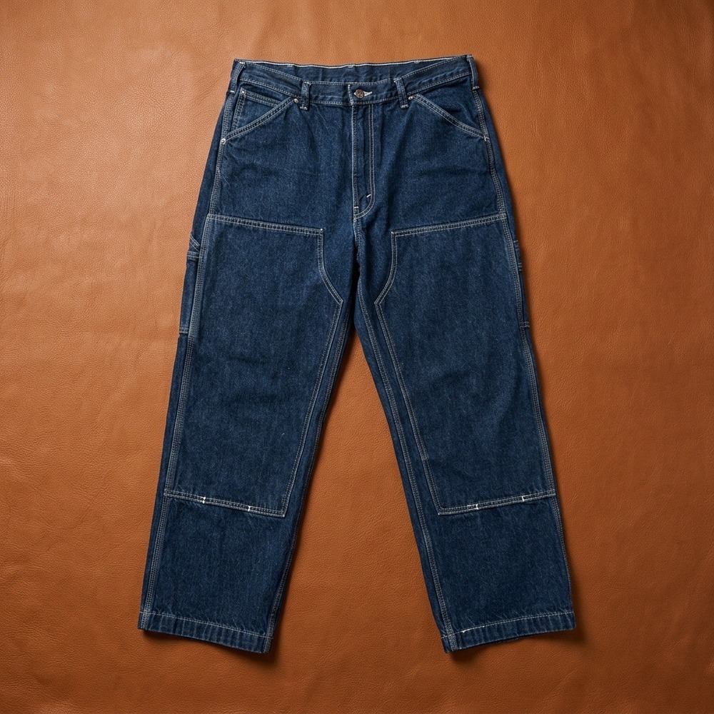Levis 568 Double Knee Carpenter Jeans Mens 38x30 Indigo 27.5 Inseam A7367-0013
